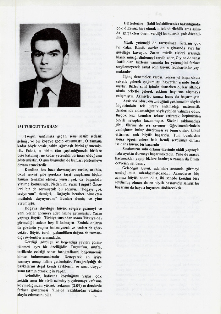 Turgut Tarhan sayfasının taranmış hali