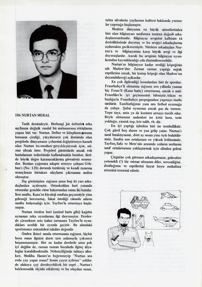 Nurtan Meral sayfasının taranmış hali