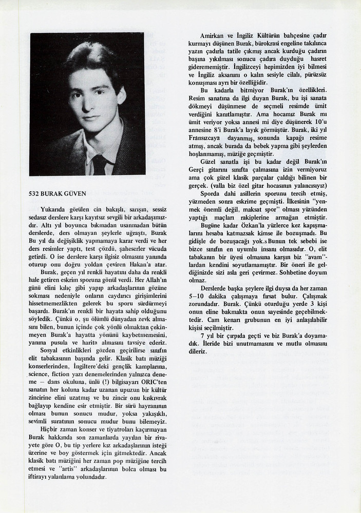 Burak Güven sayfasının taranmış hali