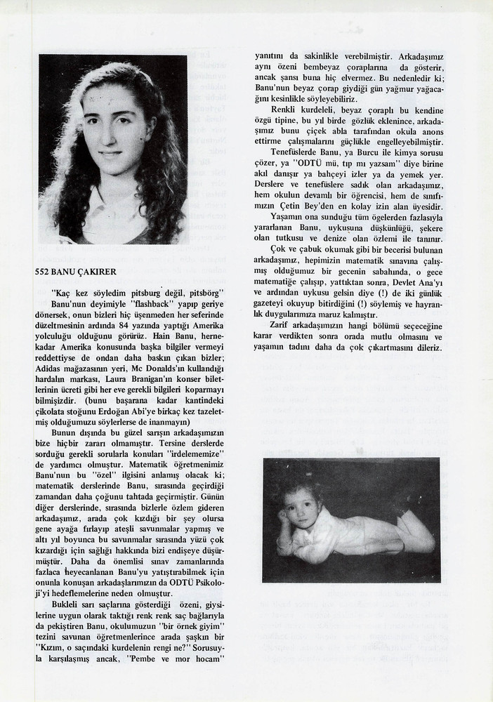 Banu Çakırer sayfasının taranmış hali
