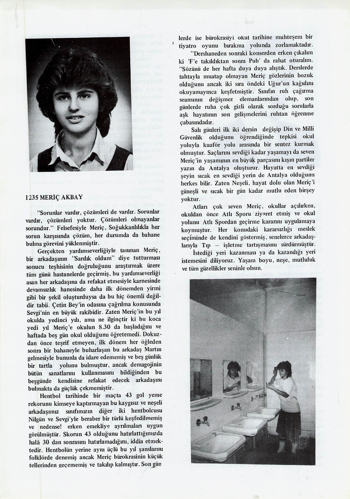 Meriç Akbay sayfasının taranmış hali