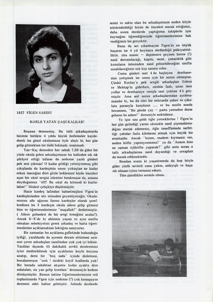Figen Sarısu sayfasının taranmış hali