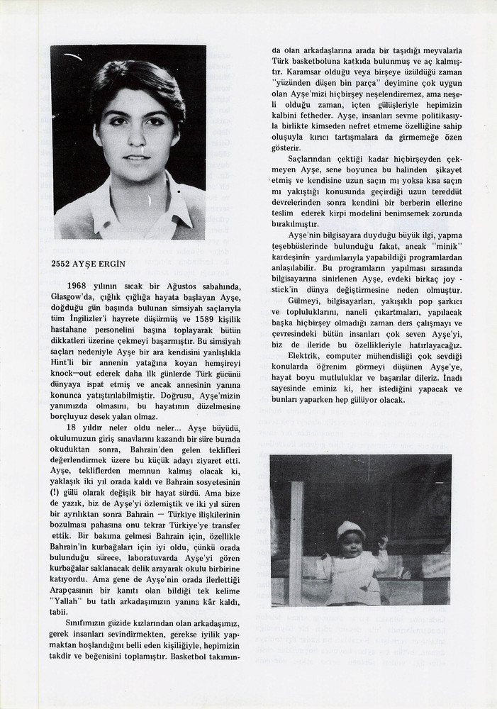 Ayşe Ergin sayfasının taranmış hali