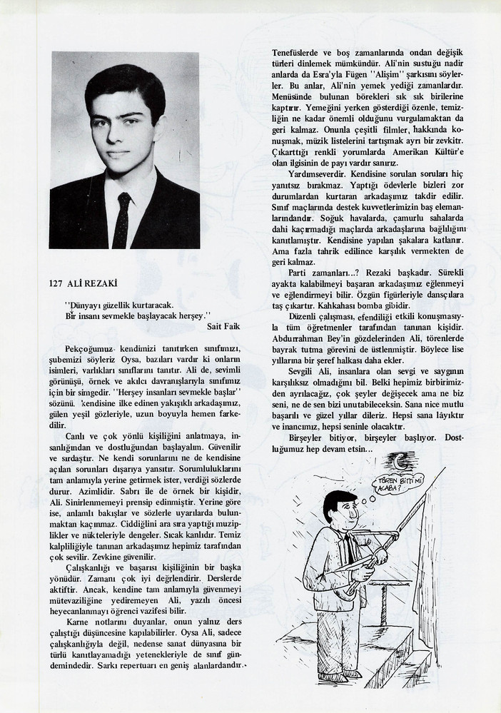 Ali Rezaki sayfasının taranmış hali