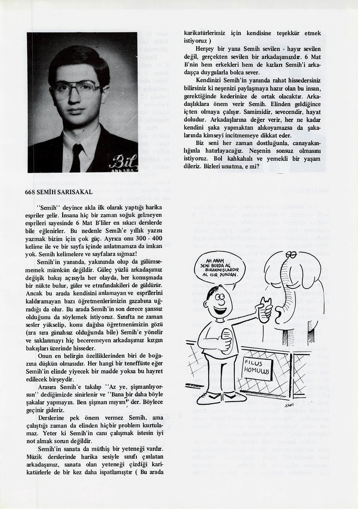Semih Sarısakal sayfasının taranmış hali