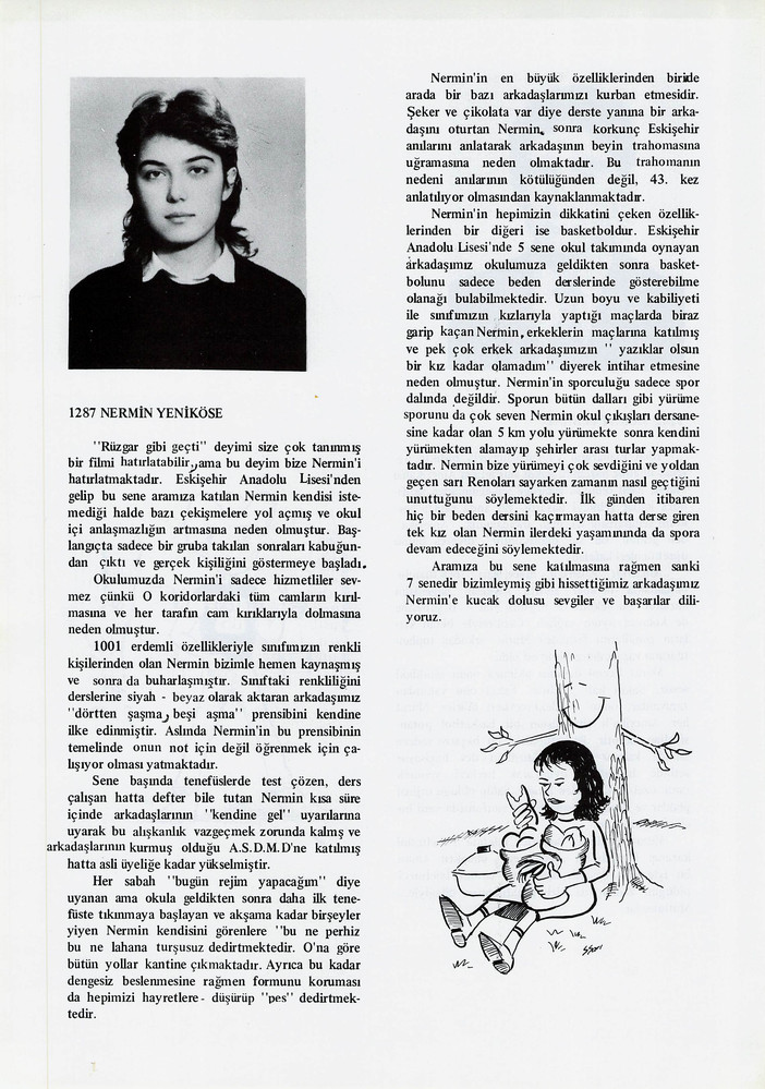 Nermin Yeniköse sayfasının taranmış hali