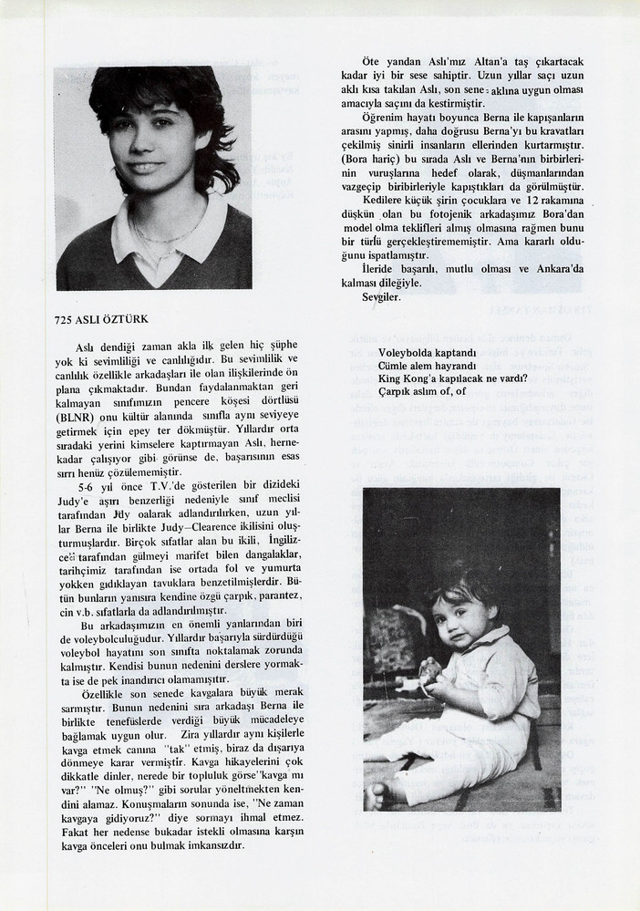 Aslı Öztürk sayfasının taranmış hali