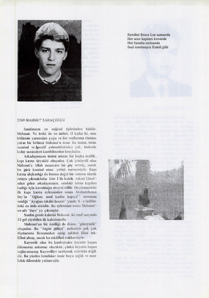 Mahmut Saraçoğlu sayfasının taranmış hali