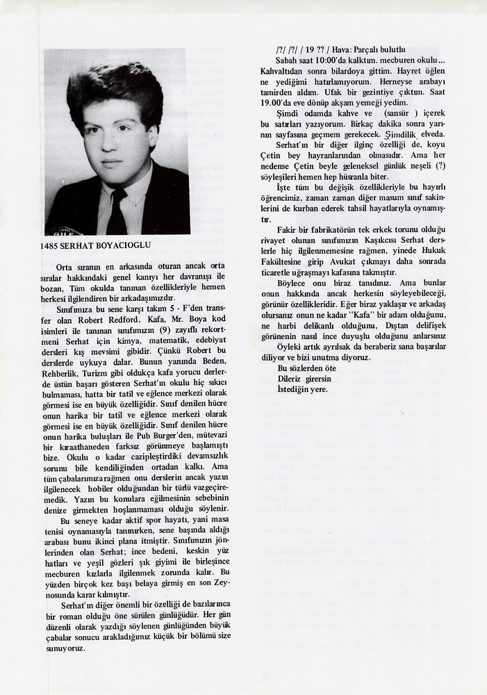Serhat Boyacıoğlu sayfasının taranmış hali