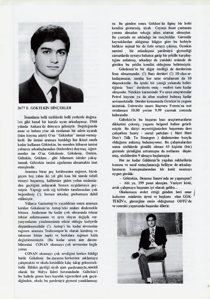E. Göktekin Dinçerler sayfasının taranmış hali