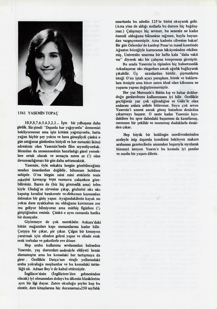 Yasemin Topaç sayfasının taranmış hali