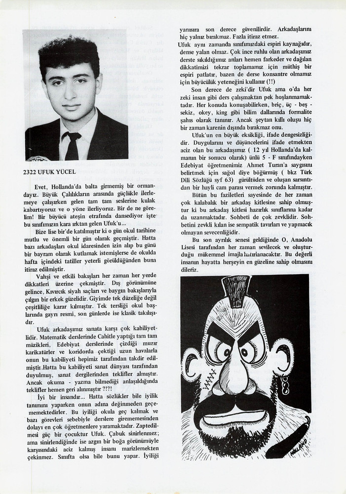 Ufuk Yücel sayfasının taranmış hali