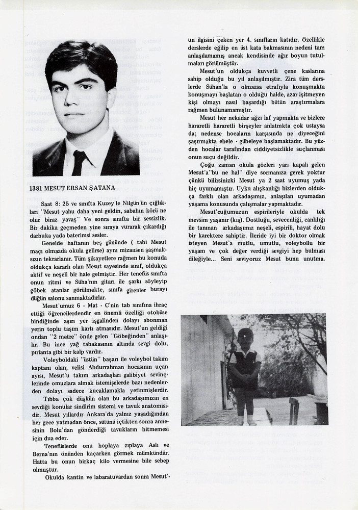 Mesut Ersan Şatana sayfasının taranmış hali
