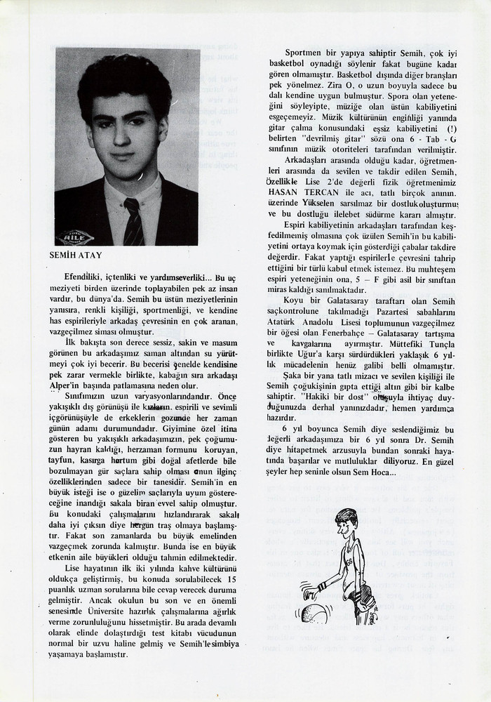 Semih Atay sayfasının taranmış hali