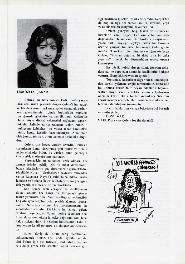 Özlem Çakar sayfasının taranmış hali