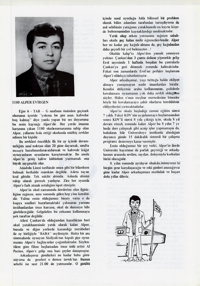 Alper Evirgen sayfasının taranmış hali