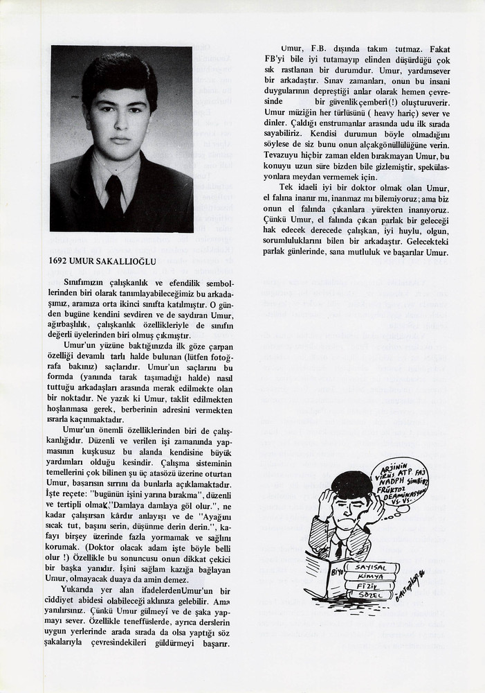 Umur Sakallıoğlu sayfasının taranmış hali