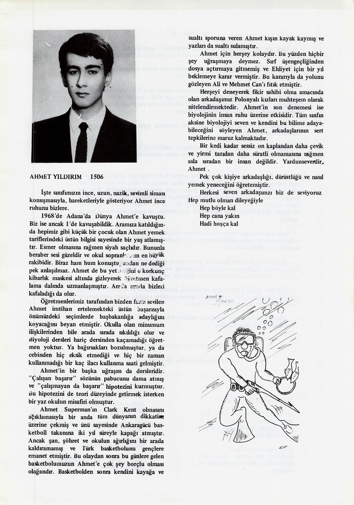 Ahmet Yıldırım sayfasının taranmış hali